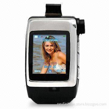 Mobile Phone Watch with Bluetooth, Headset and 2 to 32GB Memory Capacity, Supports MP3/MP4